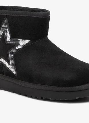 Замшевые угги ugg classic mini star