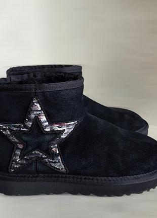 Замшевые угги ugg classic mini star 3