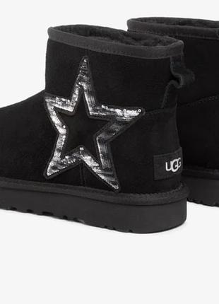 Замшевые угги ugg classic mini star 2