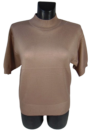 Свитер гольф с коротким рукавом one size капучино glsa 125239