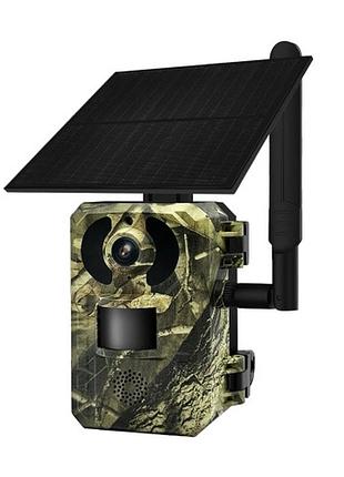 Фотоловушка для охоты с lte-модулем hunting camera 4g камера с датчиком движения и солнечной батареей