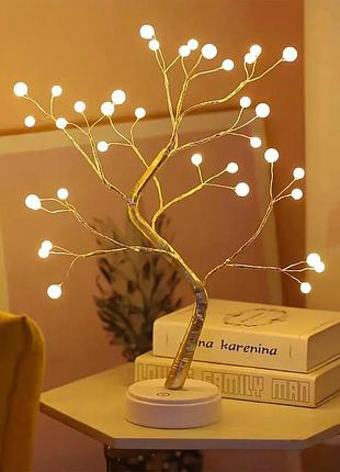 Декоративное дерево светильник bonsai led tree light h20in n2 с гирляндой