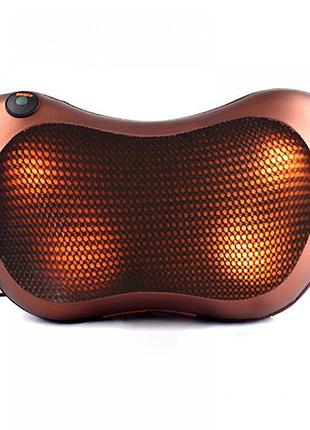 Масажна подушка massage pillow qy-8028 інфрачервоний роликовий масажер для шиї і спини.уцінка!!!