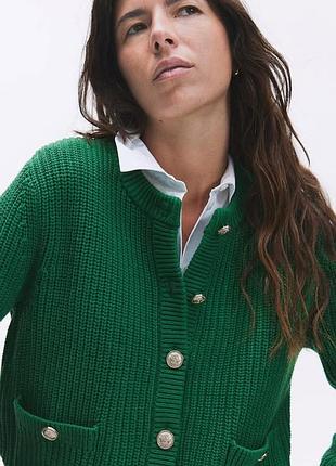 Зелений кардиган h&m 3