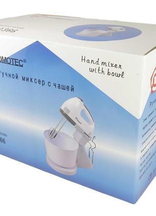 Ручной миксер с чашей domotec ms 1366 4