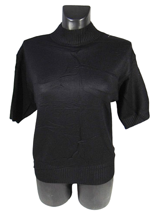 Свитер гольф с коротким рукавом one size черный glsa 125239