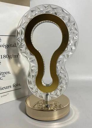 Настольная лампа с кристаллами и бриллиантами creatice table lamp 15 3,7v/1200ma золотистый