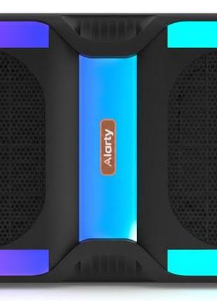 Акустическа колонка мини-чемодан от сети и от аккумулятора с usb, sd, fm, aux, bluetooth, свето-музыкой и ручкой 56см24см23см