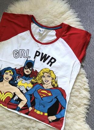 Justice league лига справедливости ліга справедливості домашняя батал большой футболка пижамная для дома принт хлопковая домашня натуральна бавовна