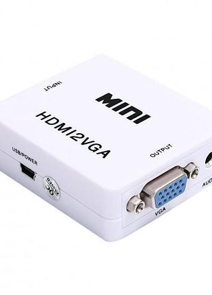 Конвертер адаптер перехідник hdmi vga відео з аудіо 1080p