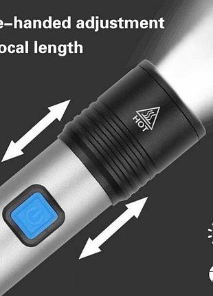 Ліхтарь ручний акумуляторний police bl- k31 usb charge з кліпсою