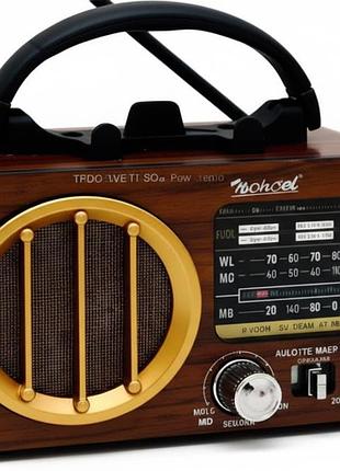 Радіоприймач зі знімним акумулятором, bluetooth, usb і sd 16см11см8 см golon rx-966