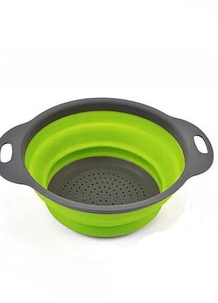 Дуршлаг складной силиконовый для овощей и фруктов kitchen craft 092
