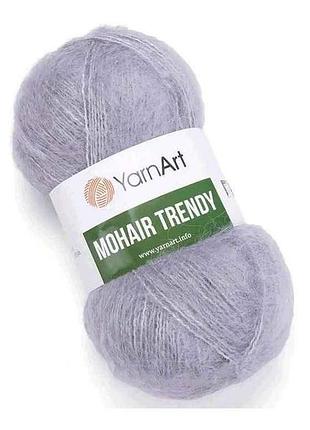 Пряжа mohair trendy зелений 50% мохер 50% акрил 220м 100г 5шт/уп 113 тм yarnart