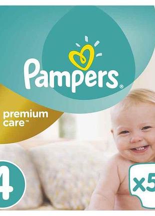 Пiдгузки premium care № 4 maxi (8-14кг) економ 52шт тм pampers