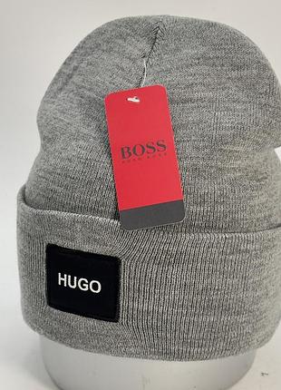 Шапка-лопата унісекс hugo boss сіра