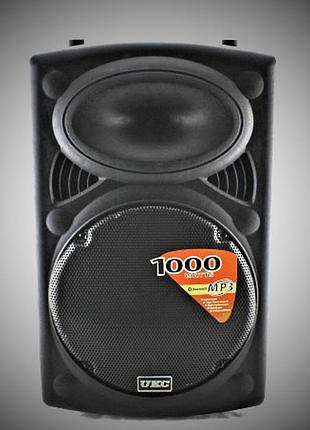 Колонка аккумуляторная ukc bt12a usb, bluetooth, 2 микрофона