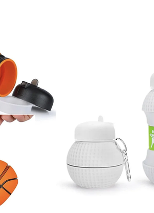 Пляшка спортивна пляшка, 550 мл біла foldable bottle