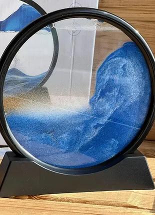 Песочный настольный светильник с подсветкой 7 режимов песочная картина 3d ночник сыпучие пески лампа с песком