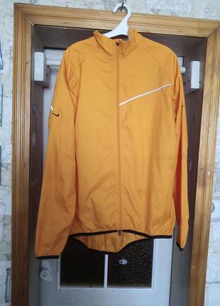 Чоловіча вітрівка nike для бігу, помаранчева, розмір xl