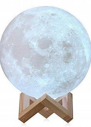 Ночной аккумуляторный светильник в виде луны 3d moon light 15 см сенсорный на 3 режима подсветки