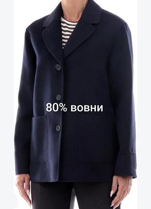 Пиджак - пальто женское темно- синее шерсть fashion ato's