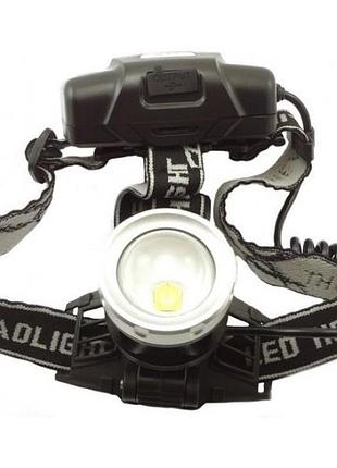 Фонарик на лоб bl 8070 -p50 3*18650 battery