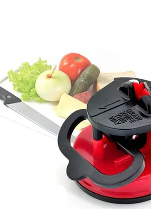 Ручна точилка для кухонних ножів knife sharpener на присоску встановлюється на будь яку поверхню