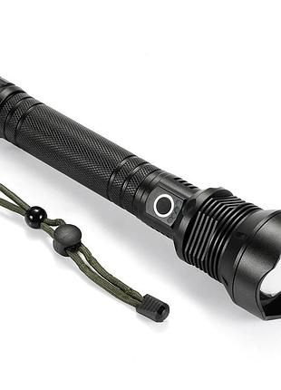 Фонарик ручной bailong bl-601 p90 2*26650 battery + usb