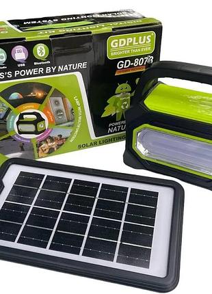 Універсальна сонячна станція ліхтар gdplus gd-8073 з power bank + 3 ліхтарі