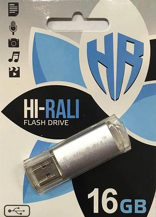 Флеш накопитель флешка usb 2.0 16gb hi-rali corsair series silver, hi-16gb3corsl,