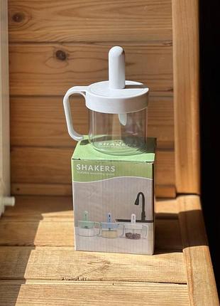 Кухонна банка для приправ shaker xl-708 білий