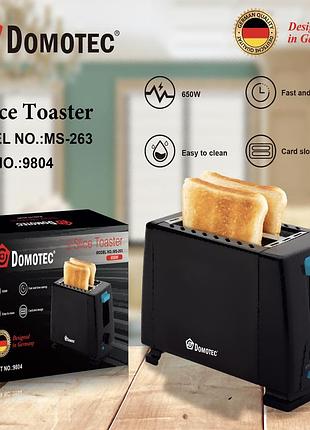 Тостер на 2 ломтика domotec ms 263