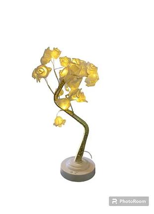 Настольное светодиодное дерево розы бансай decorative led shimmer tree h20in n3