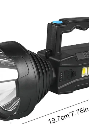 Фонарь аккумуляторный cx-8809 multifunction searchligh с солнечной панелью / ручной светодиодный прожектор
