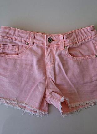 Розовые джинсовые шорты для девочки denim co. размер 140 см (9-10 лет)