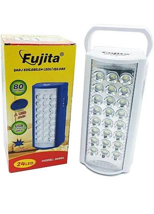 Фонарь переносной светодиодный 24 led alfarid th-2606 с повербанком 30000 mah белый