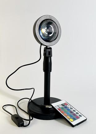 Проекционная лампа sunset lamp rgb с пультом