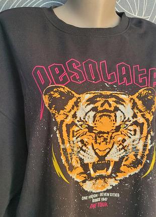 🐅 🐯 🐅 тигр новый утеплённый модный классный свитшот 🐅 🐯 🐅