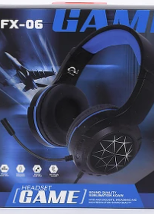 Навушники з гарнітурою, дротяні, headset game fx-06/ігрова гарнітура/ігрові навушники