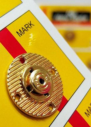 D=20 мм пришивні кнопки металеві, декоративні для шиття одягу золото