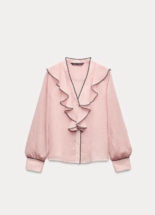 Zara блуза розовая