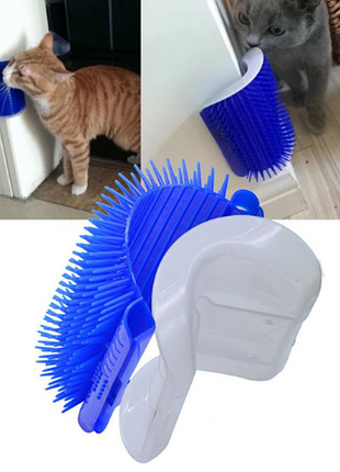 Массажная щетка чесалка для кошек cati redsun