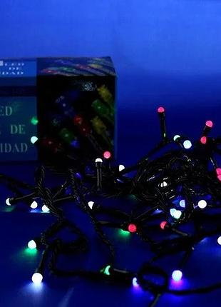Светодиодная гирлянда xmas led 100 m-4 мультицветная rgb color