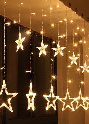 Гірлянда xmas з дідом морозом 200 lw w-1 copper curtain wall lamp ww теплий білий 3m*1.5 m