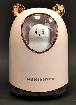 Увлажнитель воздуха humidifier h2o usb мишка с подсветкой на 300 мл/2 вт бежевый