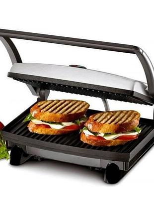 Гриль электрический прижимной электрогриль rainberg rb-5401 1500w