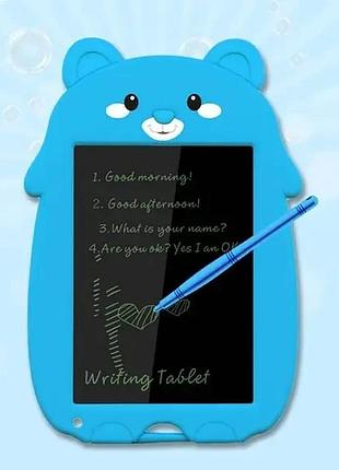 Планшет lcd для рисования детский 9' зверушки синий