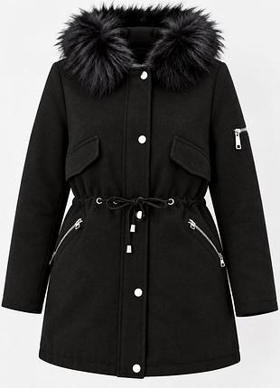 Легкая парка из смесовой шерсти с текстильной подкладкой, осень-весна, b.style