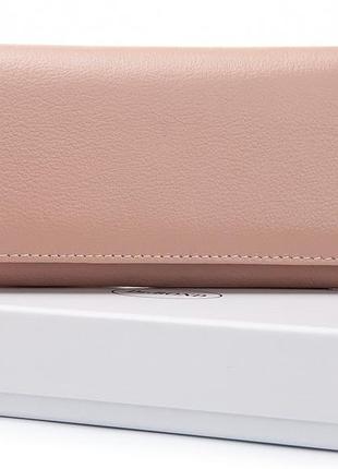 Женский кожаный кошелек на магните dr.bond w501-2 pink натуральная кожа
